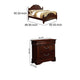 Queen Bedroom Set, Brown Wood, 3 Piece Set with 2 Nightstands