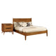 Queen Bedroom Set in Oak Brown Wood – 2 Piece Set with Nightstand