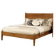 Queen Bedroom Set in Oak Brown Wood – 2 Piece Set with Nightstand