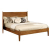 Queen Bedroom Set in Oak Brown Wood – 2 Piece Set with Nightstand
