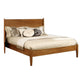 Queen Bedroom Set in Oak Brown Wood – 3 Piece Set with 2 Nightstands