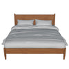 Queen Bedroom Set in Oak Brown Wood – 3 Piece Set with 2 Nightstands