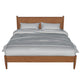 Queen Bedroom Set in Oak Brown Wood – 3 Piece Set with 2 Nightstands