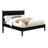 Queen Bedroom Set, Black Wood, 2 Piece Set with Nightstand