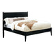 Queen Bedroom Set, Black Wood, 2 Piece Set with Nightstand