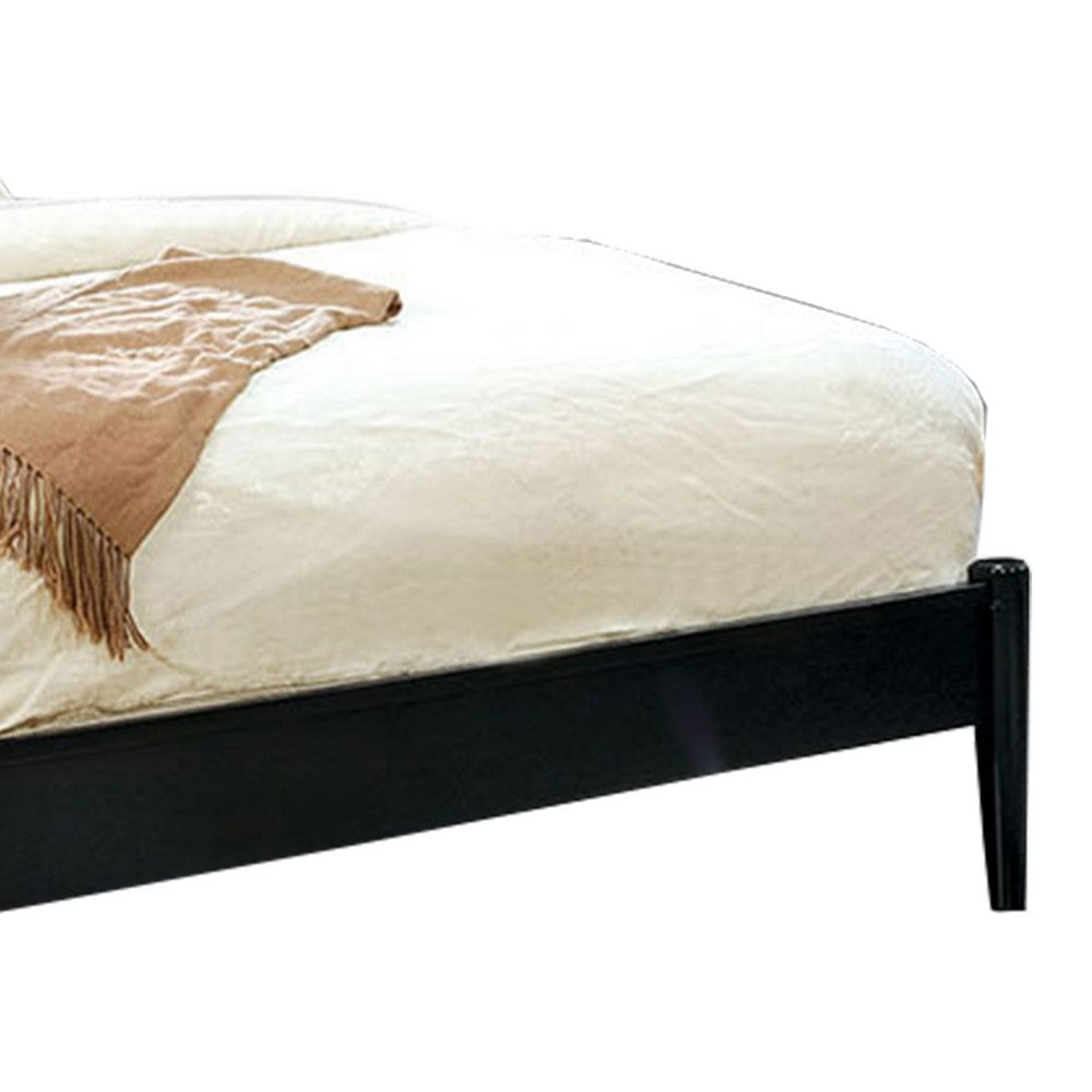 Queen Bedroom Set, Black Wood, 3 Piece Set with 2 Nightstands