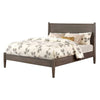 Queen Bedroom Set in Gray Wood – 2 Piece Set with Nightstand