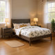 Queen Bedroom Set in Gray Wood – 2 Piece Set with Nightstand
