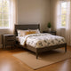 Queen Bedroom Set in Gray Wood – 3 Piece Set with 2 Nightstands