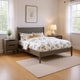 Queen Bedroom Set in Gray Wood – 3 Piece Set with 2 Nightstands