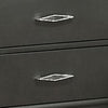 Queen Bedroom Set, Dark Gray, Metallic Gray Wood, 3 Piece Set with 2 Nightstands