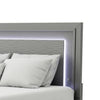 Queen Bedroom Set, Dark Gray, Metallic Gray Wood, 3 Piece Set with 2 Nightstands