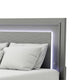 Queen Bedroom Set, Dark Gray, Metallic Gray Wood, 3 Piece Set with 2 Nightstands