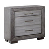 Queen Bedroom Set, Gray, Silver, Chrome Wood, 2 Piece Set with Nightstand