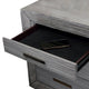 Queen Bedroom Set, Gray, Silver, Chrome Wood, 2 Piece Set with Nightstand