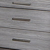 Queen Bedroom Set, Gray, Silver, Chrome Wood, 3 Piece Set with 2 Nightstands