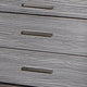 Queen Bedroom Set, Gray, Silver, Chrome Wood, 3 Piece Set with 2 Nightstands