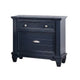 Queen Bedroom Set, Slate Blue, Nickel Wood, 2 Piece Set with Nightstand
