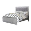 2-Piece Queen Bedroom Set – Silver Finish Bed & Matching Nightstand