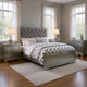 2-Piece Queen Bedroom Set – Silver Finish Bed & Matching Nightstand