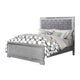 3-Piece Queen Bedroom Set – Silver Finish Bed & Matching Nightstand