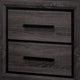 Queen Bedroom Set in Gray & Black Wood – 3 Piece Set with 2 Nightstands