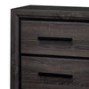 Queen Bedroom Set in Gray & Black Wood – 3 Piece Set with 2 Nightstands
