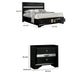 Queen Bedroom Set, Black, Silver Wood, 2 Piece Set with Nightstand