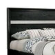 Queen Bedroom Set, Black, Silver Wood, 3 Piece Set with 2 Nightstands