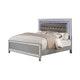 Queen Bedroom Set, Silver Wood, 2 Piece Set with Nightstand