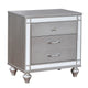 Queen Bedroom Set, Silver Wood, 2 Piece Set with Nightstand