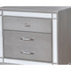 Queen Bedroom Set, Silver Wood, 2 Piece Set with Nightstand