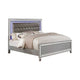 Queen Bedroom Set, Silver Wood, 3 Piece Set with 2 Nightstands