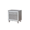 Queen Bedroom Set, Silver Wood, 3 Piece Set with 2 Nightstands