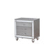Queen Bedroom Set, Silver Wood, 3 Piece Set with 2 Nightstands