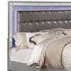 Queen Bedroom Set, Silver Wood, 3 Piece Set with 2 Nightstands