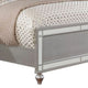 Queen Bedroom Set, Silver Wood, 3 Piece Set with 2 Nightstands