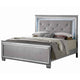 Queen Bedroom Set, Gray Wood, 2 Piece Set with Nightstand