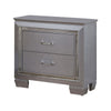 Queen Bedroom Set, Gray Wood, 2 Piece Set with Nightstand