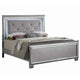 Queen Bedroom Set, Gray Wood, 2 Piece Set with Nightstand