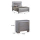 Queen Bedroom Set, Gray Wood, 2 Piece Set with Nightstand