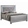 Queen Bedroom Set, Gray Wood, 3 Piece Set with 2 Nightstands