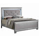 Queen Bedroom Set, Gray Wood, 3 Piece Set with 2 Nightstands
