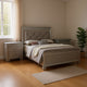 Queen Bedroom Set, Gray Wood, 3 Piece Set with 2 Nightstands