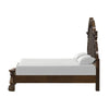 Queen Bedroom Set in Dark Brown & Bronze with Brown Wood – 3 Piece Set with 2 Nightstands