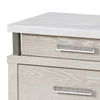 Queen Bedroom Set in Weathered Gray Wood with White & Silver Accents – 2 Piece Set with Nightstand