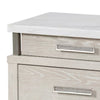 Queen Bedroom Set in Weathered Gray Wood with White & Silver Accents – 3 Piece Set with 2 Nightstands