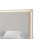Queen Bedroom Set in Weathered Gray Wood with White & Silver Accents – 3 Piece Set with 2 Nightstands