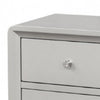 Queen Bedroom Set, Champagne Gray, Nickel, Champagne Silver Wood, 2 Piece Set with Nightstand