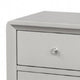 Queen Bedroom Set, Champagne Gray, Nickel, Champagne Silver Wood, 2 Piece Set with Nightstand